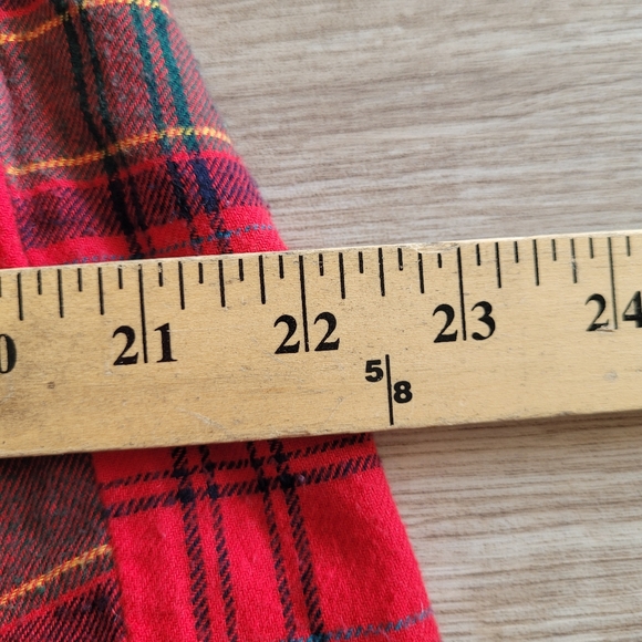 Old Navy Red and Green Christmas Plaid Holiday Cotton Sleep Pants Medium - Picture 6 of 9